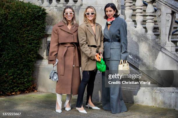 Guest is seen during London Fashion Week February 2022 on February 21, 2022 in London, England.