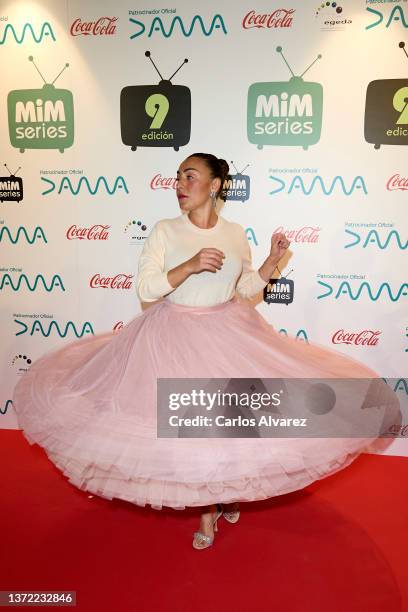 Actress Candela Peña attends the 'MiM Series' awards photocall at the Puerta de America Hotel on February 22, 2022 in Madrid, Spain.