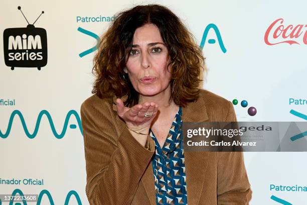 Actress Neus Sanz attends the 'MiM Series' awards photocall at the Puerta de America Hotel on February 22, 2022 in Madrid, Spain.