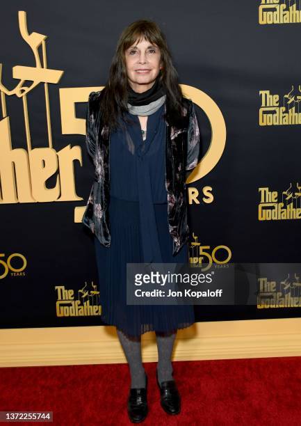 Talia Shire attends "The Godfather" 50th Anniversary Celebration at Paramount Theatre on February 22, 2022 in Los Angeles, California.