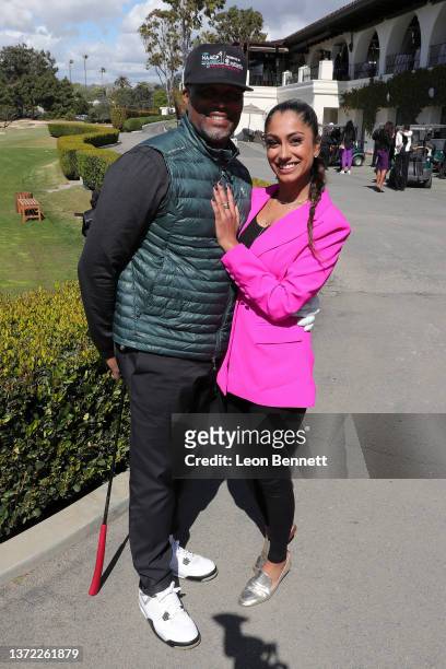 Chris Spencer and Seema Sadekar attend 53rd NAACP Image Awards Golf Invitational presented by AT&T Humanity of Connection, A PGD Global Production at...