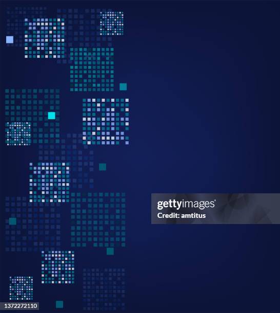 data squares - data explosion stock illustrations