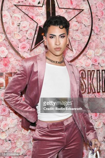 Louie Castro attends the Jeffree Star Skin Launch Party at Harriet's Rooftop on February 22, 2022 in West Hollywood, California.