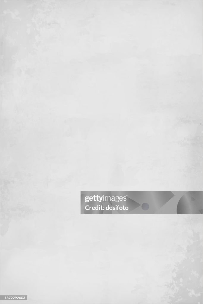 Empty blank plain light grey coloured blotchy grunge textured effect vertical vector backgrounds like a plastered and painted wall with smudges, blotches texture and aberrations of plaster all over