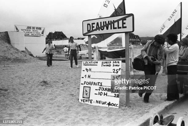 Le Prince Charles sur une plage de Deauville le 21 août 1978