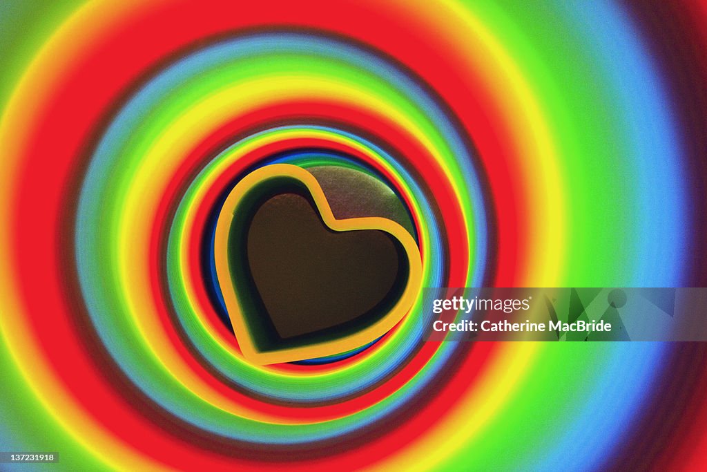 Rainbow abstract heart