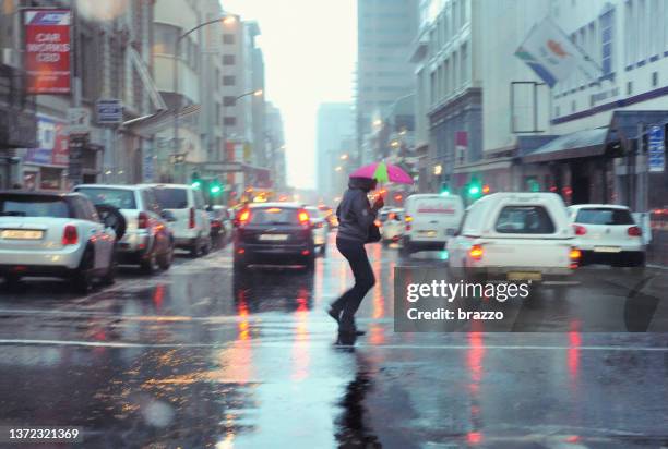 rain in cape town - cape town cbd stock pictures, royalty-free photos & images