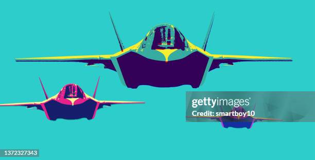 military aircraft / airshow poster - vapor trail stock illustrations