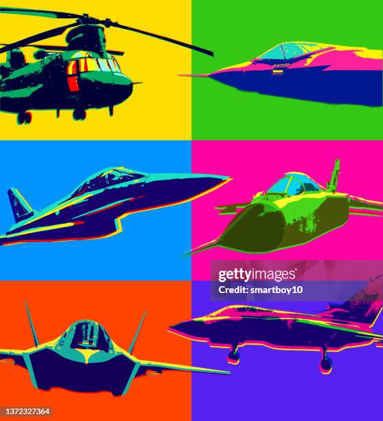 military aircraft / airshow poster - airline industry stock illustrations