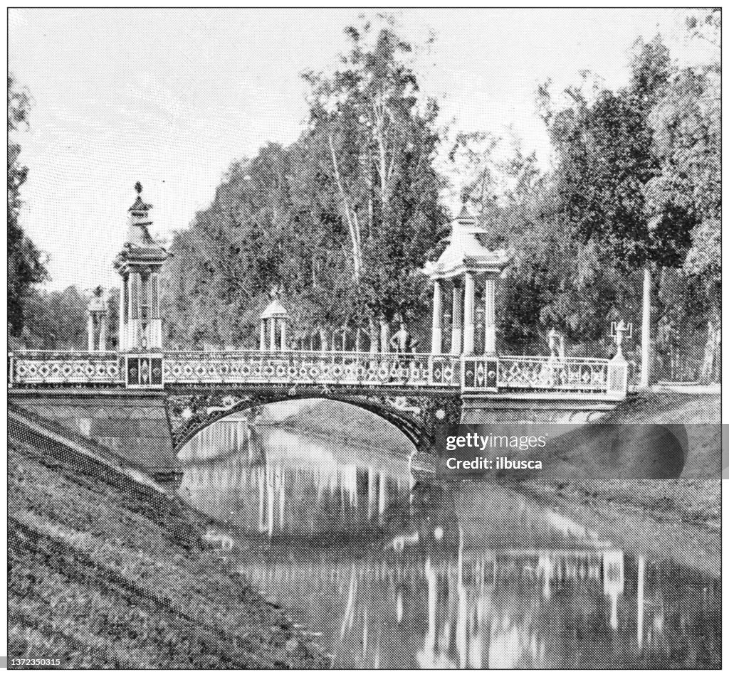 Antike Reisefotografien von St. Petersburg: Park