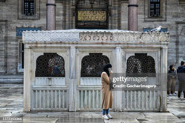 Group of tourists visit the Suleymaniye Mosque in Istanbul, Turkey, on Tuesday, February 22, 2022. Turkey aims to generate 35 billion U.S. Dollars in...