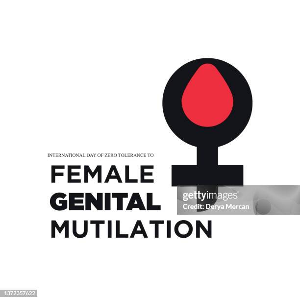 zero tolerance for female genital mutilation. stop female genital mutilation. zero tolerance for fgm. stop female circumcision, female cutting stock illustration stock illustration - vulva stock illustrations