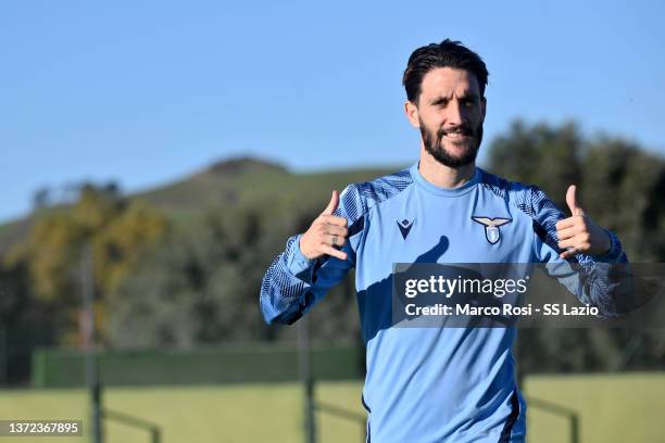 Luis Alberto of SS Lazio poses during the SS Lazio training session at the Formello sport centre on February 23, 2022 in Rome, Italy.
