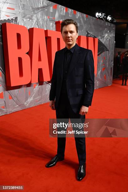 Paul Dano attends "The Batman" special screening at BFI IMAX Waterloo on February 23, 2022 in London, England.