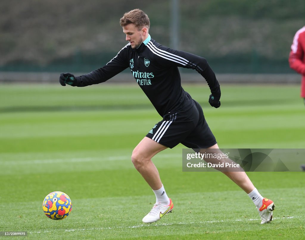 Arsenal Training Rob Holding of Arsenal during an Arsenal training session at London ...