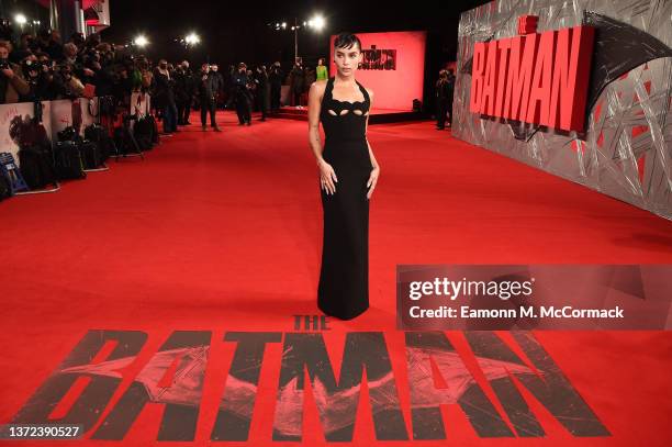 Zoë Kravitz attends "The Batman" special screening at BFI IMAX Waterloo on February 23, 2022 in London, England.