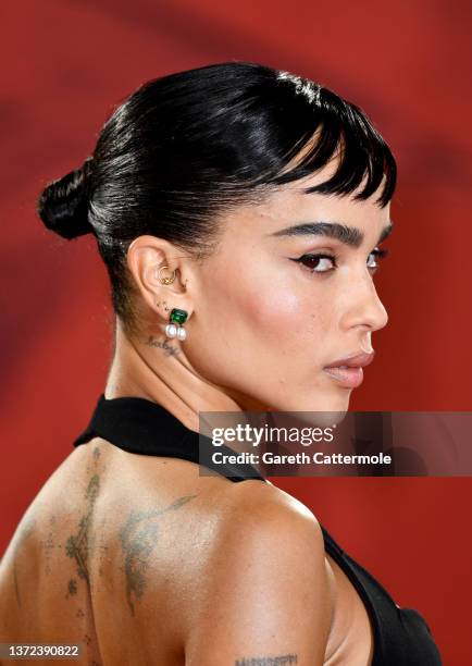 Zoe Kravitz attends "The Batman" special screening at BFI IMAX Waterloo on February 23, 2022 in London, England.