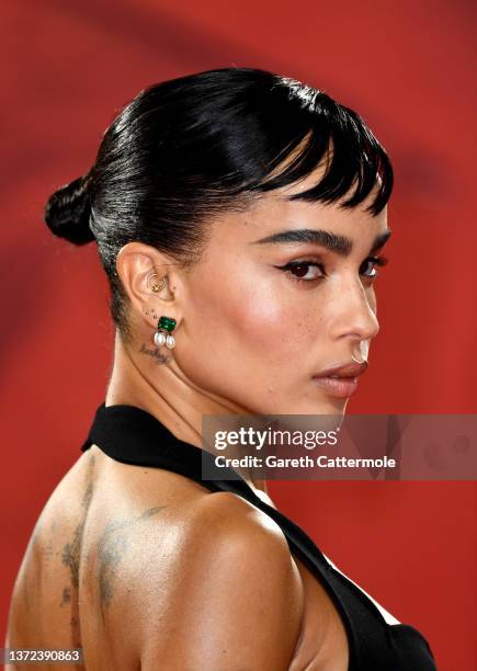 Zoe Kravitz attends "The Batman" special screening at BFI IMAX Waterloo on February 23, 2022 in London, England.