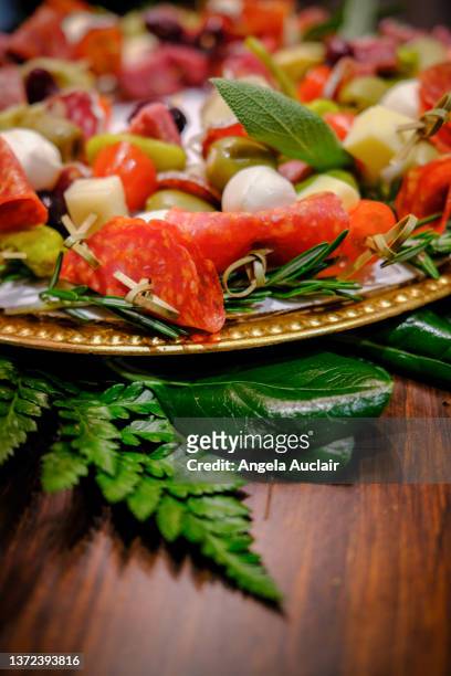 christmas charcuterie board - angela auclair stock pictures, royalty-free photos & images