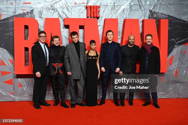 Dylan Clark, Andy Serkis, Robert Pattinson, Zoë Kravitz, Paul Dano, Jeffrey Wright and Matt Reeves attend a special screening of The Batman at BFI...