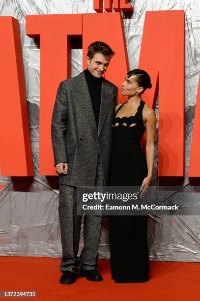 Robert Pattinson and Zoe Kravitz attend "The Batman" special screening at BFI IMAX Waterloo on February 23, 2022 in London, England.