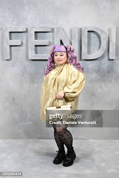 Naomi Watanabe attends the Fendi Fashion Show on February 23, 2022 in Milan, Italy.