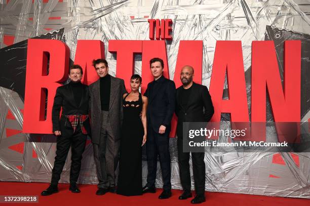 Andy Serkis, Robert Pattinson, Zoe Kravitz, Paul Dano and Jeffrey Wright attend "The Batman" special screening at BFI IMAX Waterloo on February 23,...