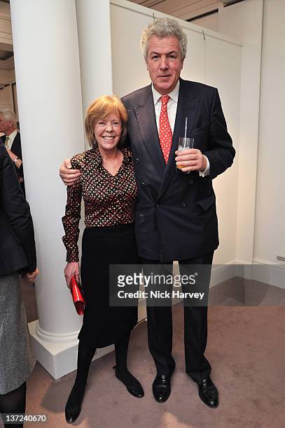 Emma Soames and Henry Wyndham attend the book launch party of David Hockney: The Biography by Christopher Simon Sykes at Sotheby's on January 16,...
