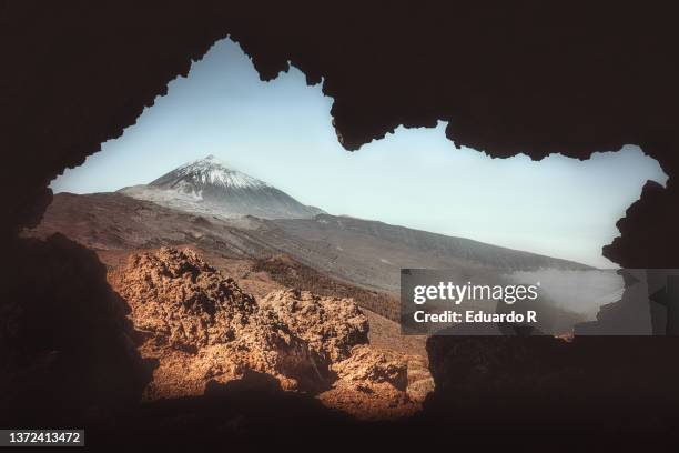 teide landscape in tenerife - pico de teide stock pictures, royalty-free photos & images