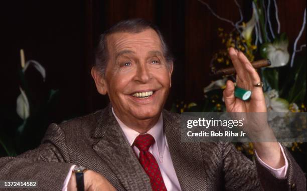 Comedian Milton Berle, photographed inside his office, April 9, 1985 in Beverly Hills, California.