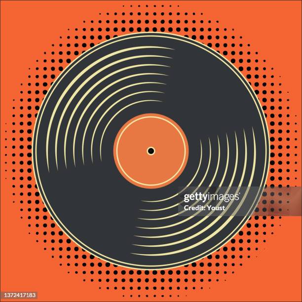 retro music vintage vinyl schallplatten poster im retro desigh stil. disco party 60er, 70er, 80er. - tanzmusik stock-grafiken, -clipart, -cartoons und -symbole