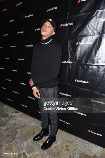 Sky James attends the YouTube Shorts Black History Month Creator Dinner at Alta Adams on February 22, 2022 in Los Angeles, California.