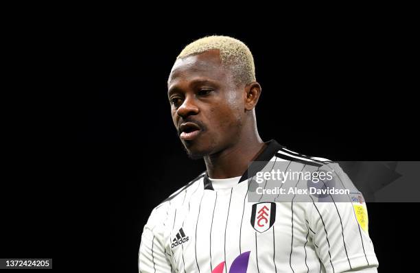 Jean Michaël Seri of Fulham looks on during the Sky Bet Championship match between Fulham and Peterborough United at Craven Cottage on February 23,...