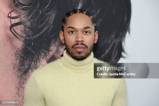 Kelvin Harrison Jr. Attends the special screening of "Cyrano" at SVA Theater on February 23, 2022 in New York City.