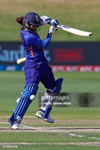 Indian player Mithali Raj bats during game five in the One Day International series between the New Zealand White Ferns and India at John Davies Oval...