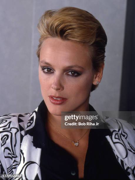 Actress Brigitte Nielsen during photo shoot June 17,1985 in Los Angeles, California.