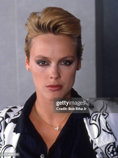 Actress Brigitte Nielsen during photo shoot June 17,1985 in Los Angeles, California.