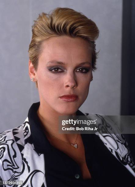 Actress Brigitte Nielsen during photo shoot June 17,1985 in Los Angeles, California.