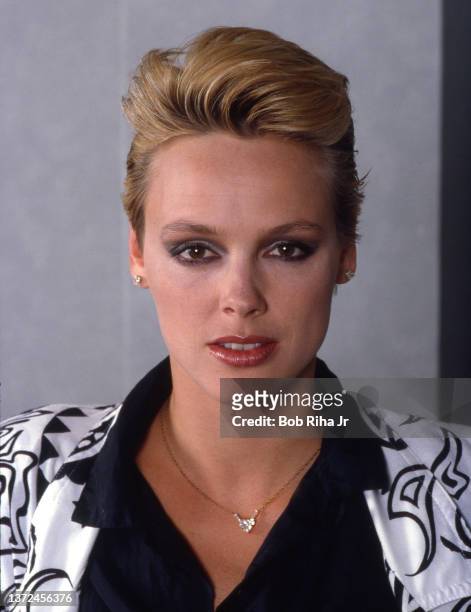 Actress Brigitte Nielsen during photo shoot June 17,1985 in Los Angeles, California.