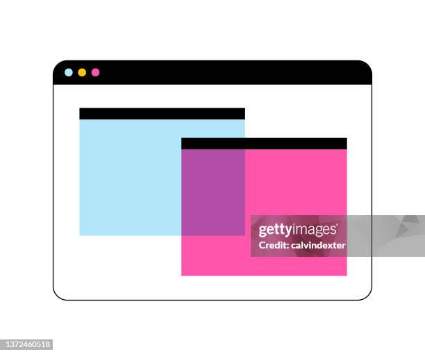 web browser minimal design - email window stock illustrations