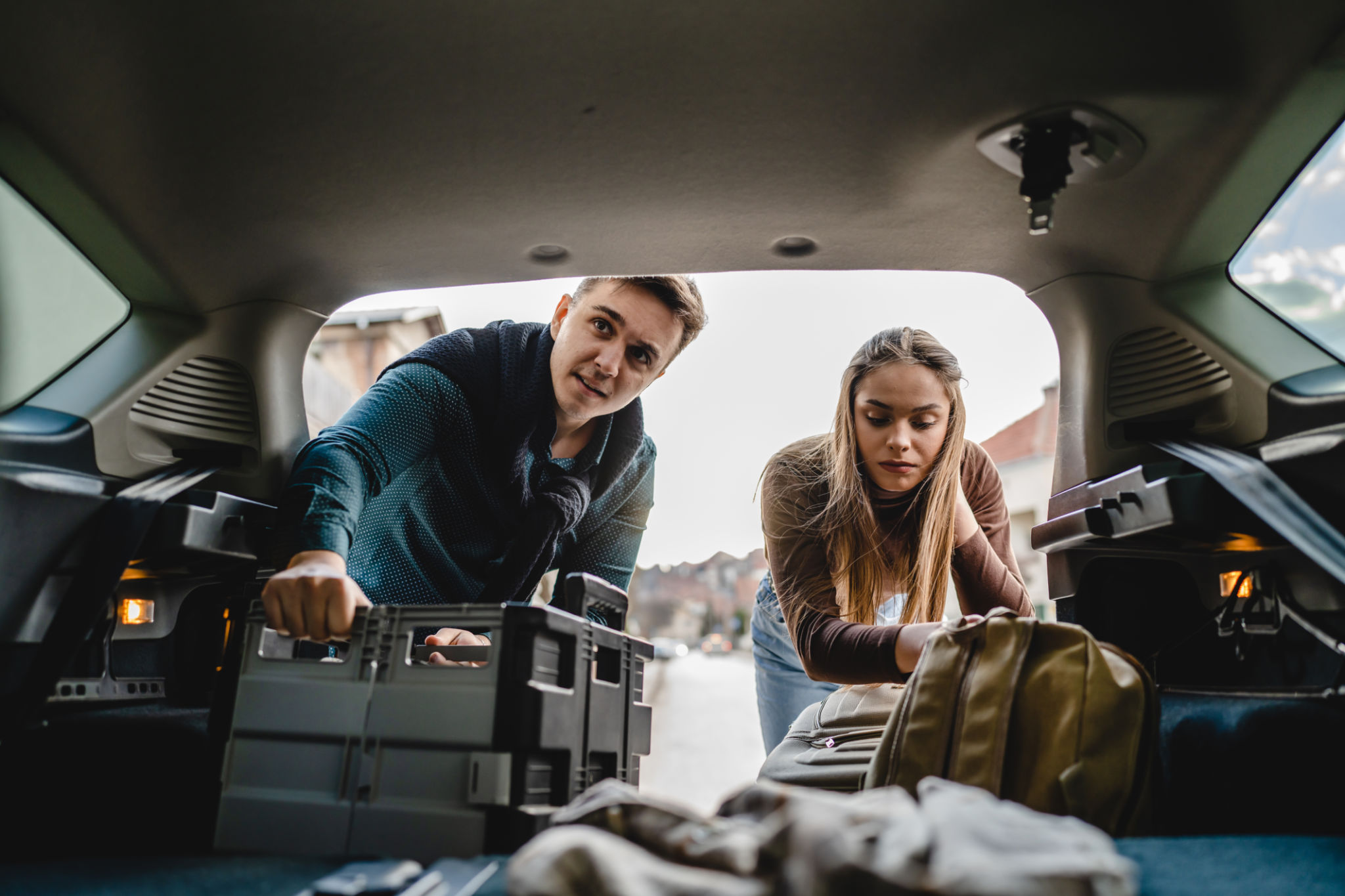 student packing