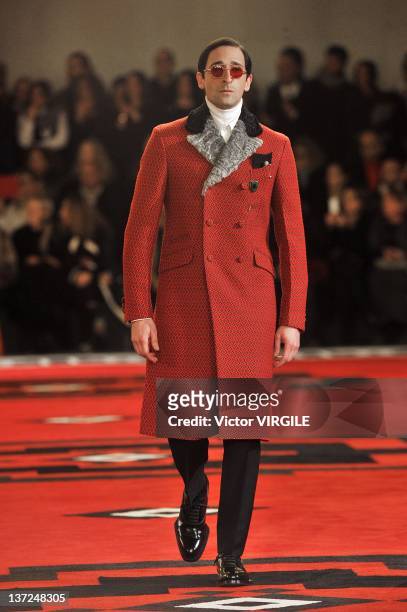 Adrien Brody walks the runway during the Prada ready to Wear Fall/Winter 2012 - 2013 show as part of the Milan Men Fashion Week on January 15, 2012...
