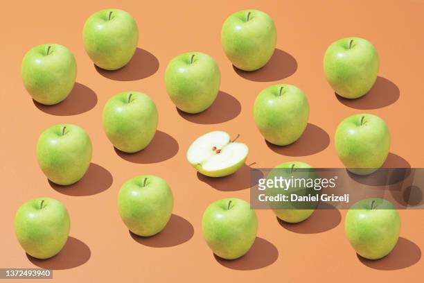 green apples - food abundance stock pictures, royalty-free photos & images