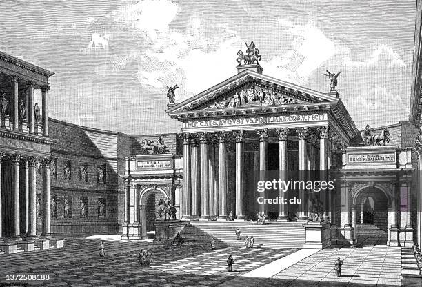 Augustus Building In Rome 215 Temple Of Augustus And Rome Stock Photos, High-Res Pictures, and ...