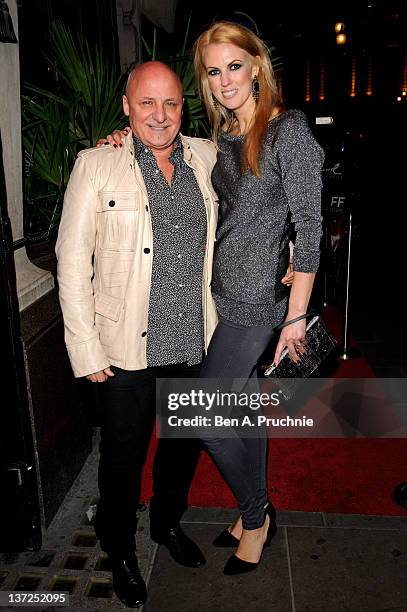 Aldo Zilli and Nikki Zilli attends the launch of Harry Derbidges new & exclusive unisex jewellery range at Jewel on January 17, 2012 in London,...