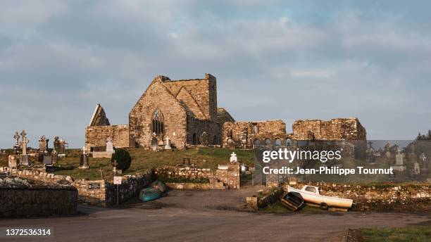 burrishoole friary abbey in county mayo, western ireland - friary stock pictures, royalty-free photos & images