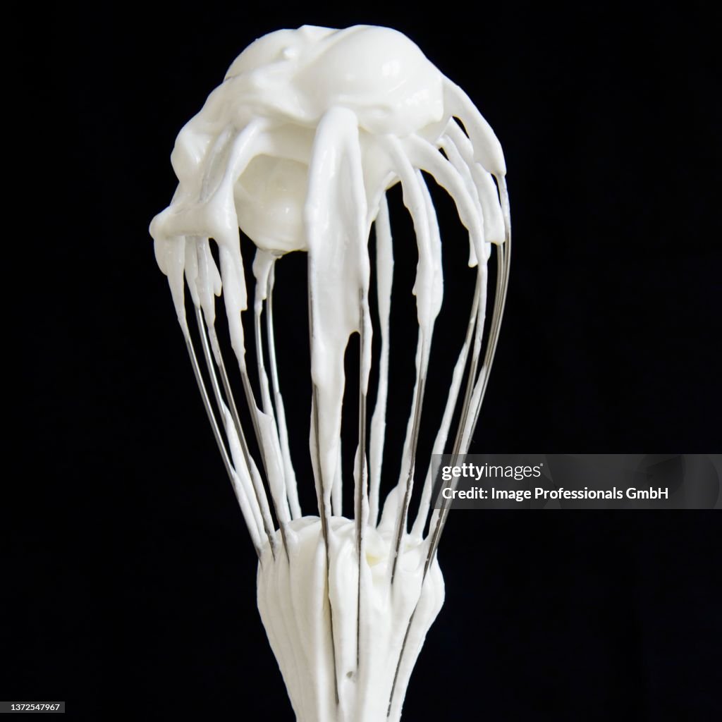 Eggwhites on whisk