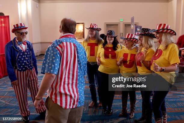 Duane Schwingel, Michael Manuel, Kristi Mitts, Lisa Wolf, Vanessa Broussard, and Sandy Pate attend the Conservative Political Action Conference at...