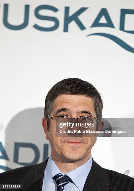 Basque Regional President Patxi Lopez attends Basque Country Tourism Campaign Presentation at Cibeles Palace on January 17, 2012 in Madrid, Spain.