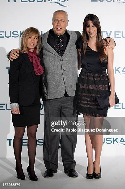 Director Antonio Del Real and athlete Almudena Cid attends Basque Country Tourism Campaign Presentation at Cibeles Palace on January 17, 2012 in...